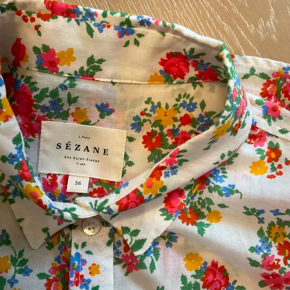 Sezane Ann Shirt in Floral Jardin - Picture 7 of 10